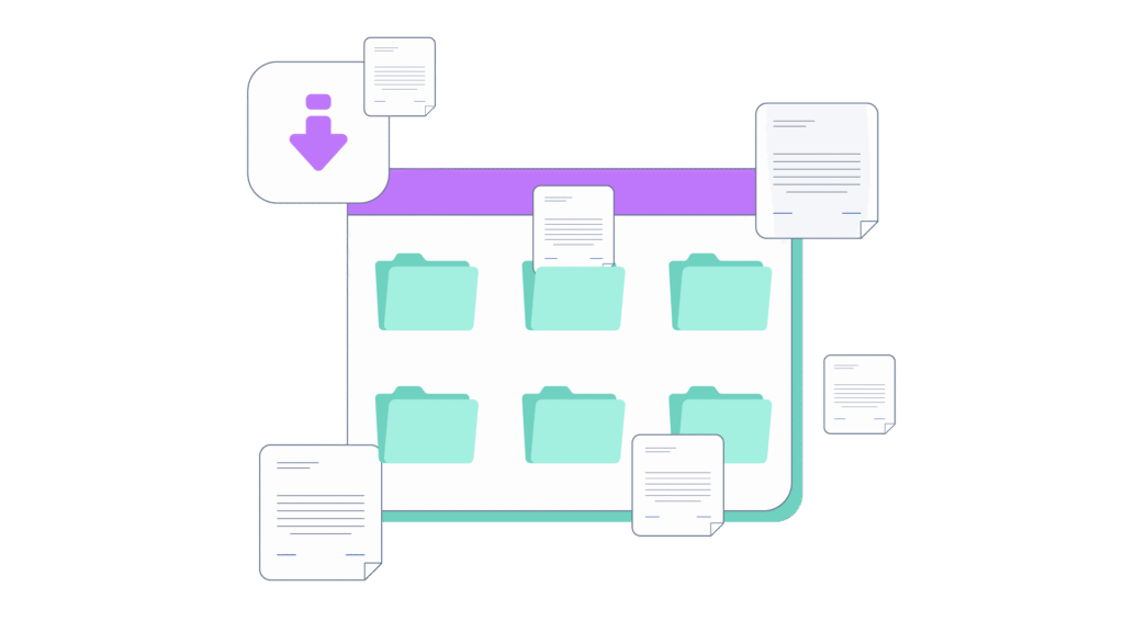 Illustration stockage et archivage des documents