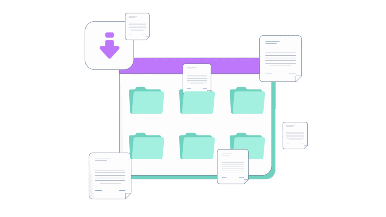 Illustration stockage et archivage des documents