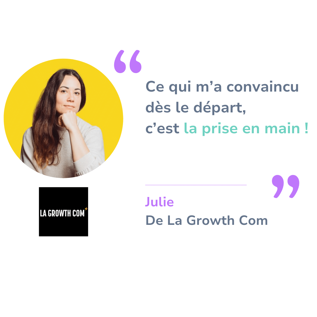 Image site Témoignage Julie de La Growth Com